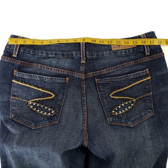 Seven7 Sz 18 Flower Studded Straight Leg (B) - Picture 9 of 12